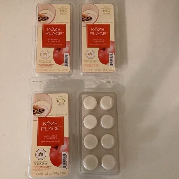 Koze Place Warm Apple & Cinnamon Wax Melts With Room Filling Fragrance 4Packs - Picture 2 of 2